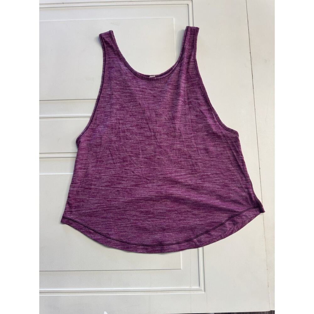 Lululemon Women's M Purple Heather Tank Top Stretch Lightweight Scoop Reflective - Picture 1 of 6